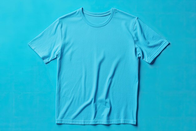 Fashion mockup sky blue tshirt blank