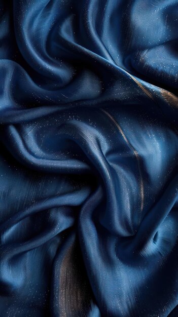 Fashion Photograph A CloseUp of Blue Velvet Fabric with Stylish Texture