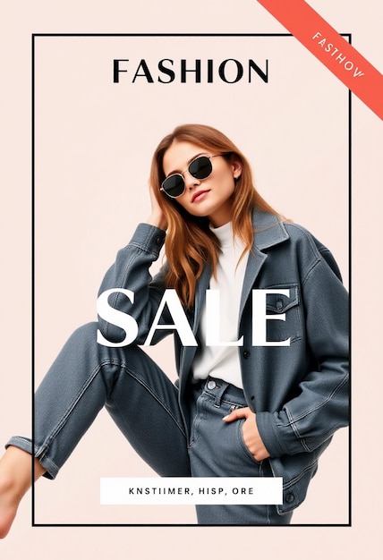 Fashion Sale modern simple instagram Post template Premium