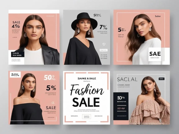 Photo fashion sale social media post template image ideas