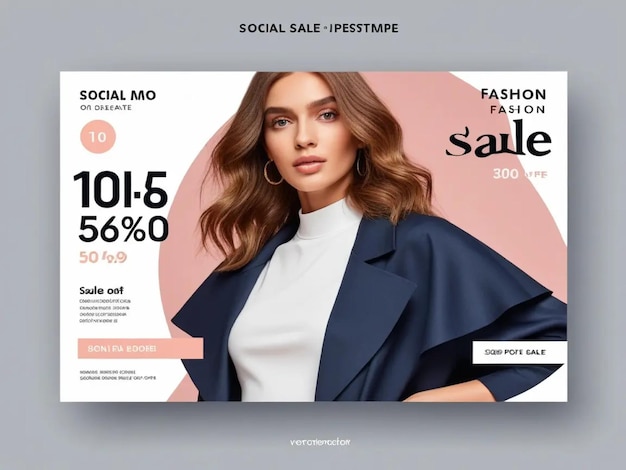 Photo fashion sale social media post template mockup ideas