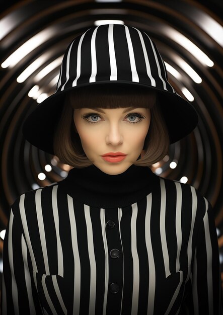 fashion woman model on a cool background ai generative