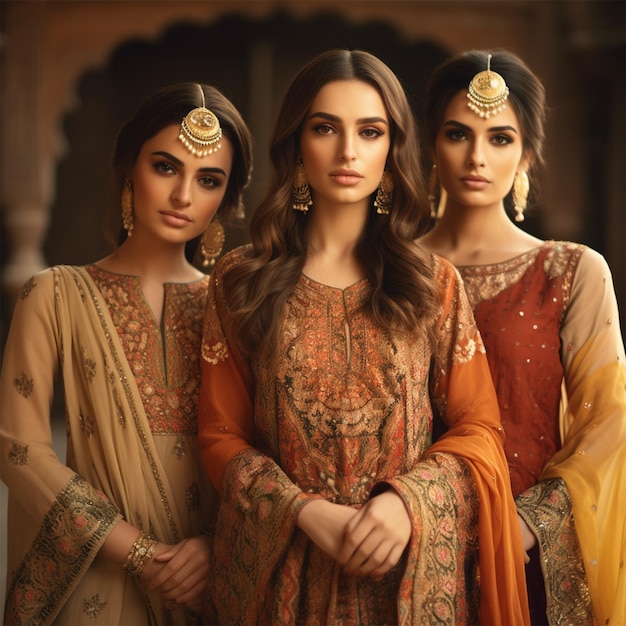 A Fashion women indian and pakistani drass wedding clothing