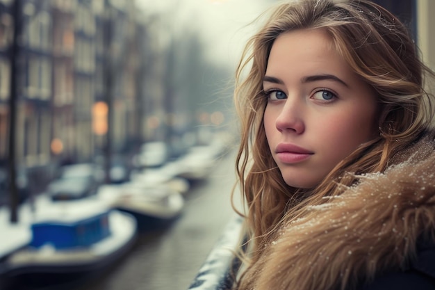 Fashionable Beautiful young Dutch woman Generate ai