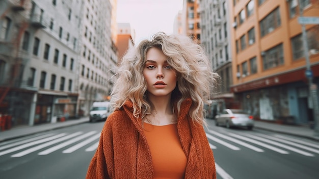 Fashionable girl in the city