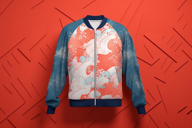 Fashionable Raglan Jacket Mockup for Custom Print