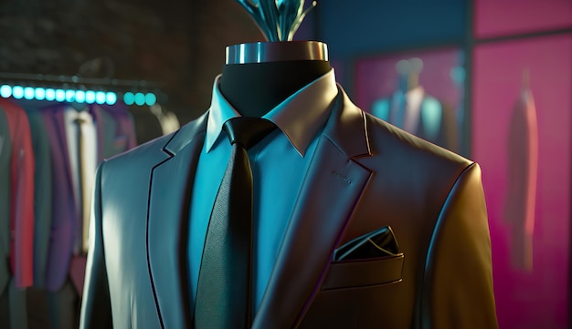 Fashionable suits and ties ai generate