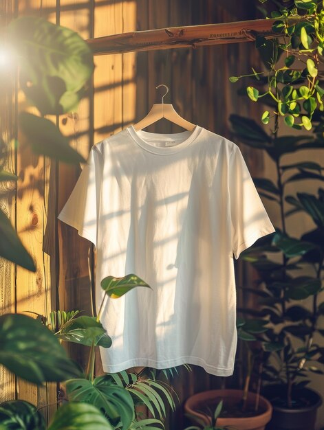 Fashionable White TShirt Mockup for Stylish Designs Generative AI