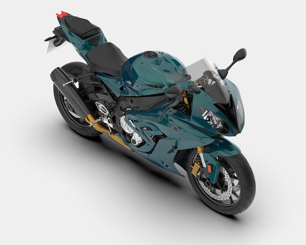 Fast bike isolated on background 3d rendering illustration