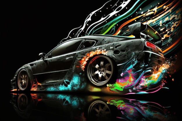 fast Car illustration graphic design