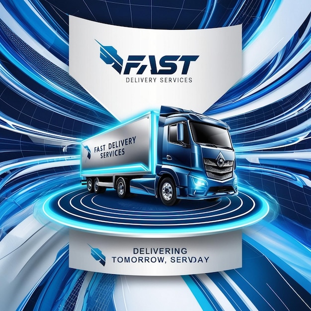 Fast Delivery Services Promotional Flyer with AIGenerated Design