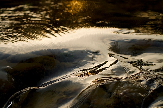 Fast flowing water