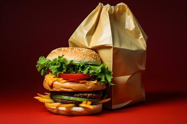 Fast Food Bag with Meal