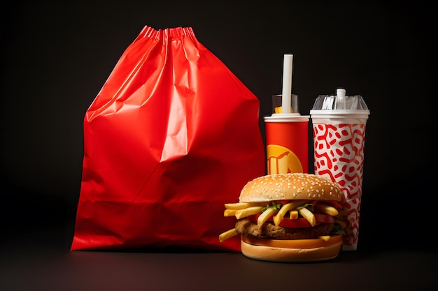 Fast Food Bag with Meal