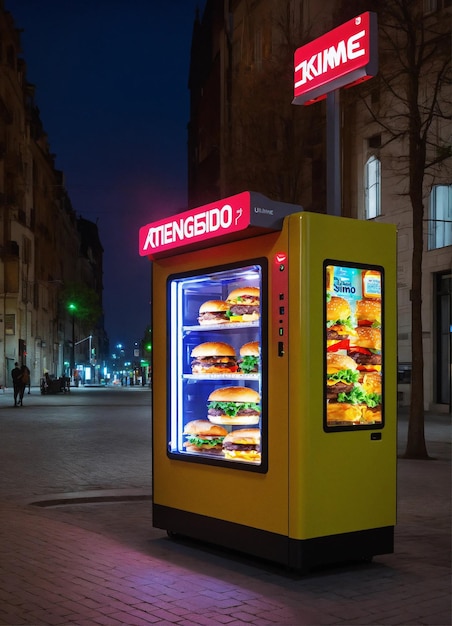 Fast food burger street stall shop a Mockups