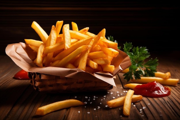 Fast food composition with chips