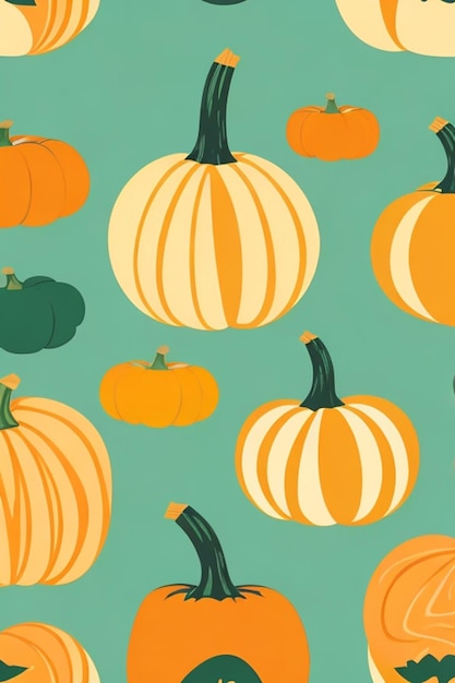 fast food pattern pumpkin graphic flat colors delicate palette professional