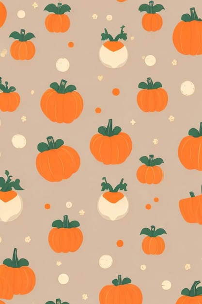 fast food pattern pumpkin graphic flat colors delicate palette professional