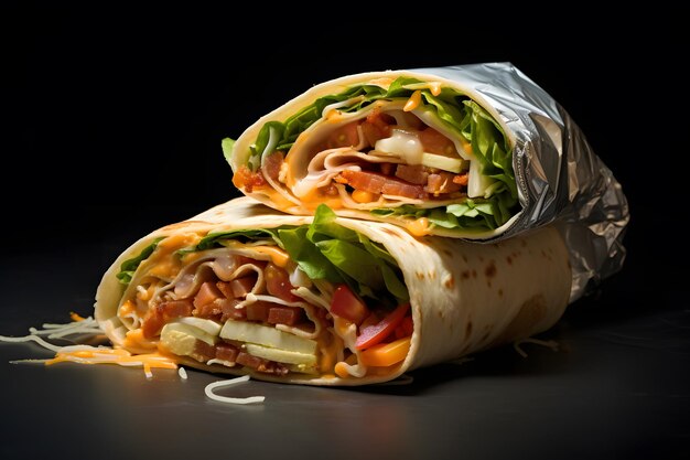 Fast Food Wrap Sandwich