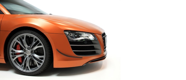 Fast luxury sporty red and orange car  Photo