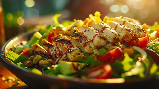 FastFood Salad with Grilled Chicken