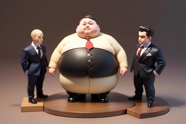 Fat Boy Cartoon Character Styling Anime Style Fat Wallpaper Background Model Character Rendering