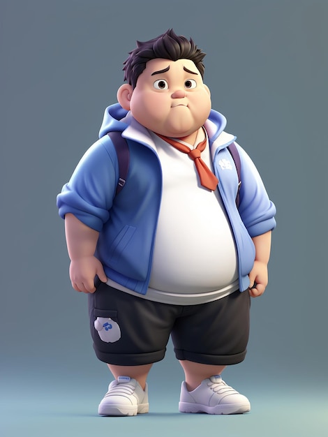 Fat Boy Cartoon Character Styling wallpaper