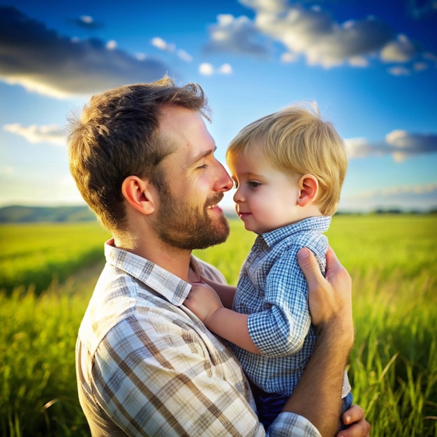 Father and Child A Moment of Wonder