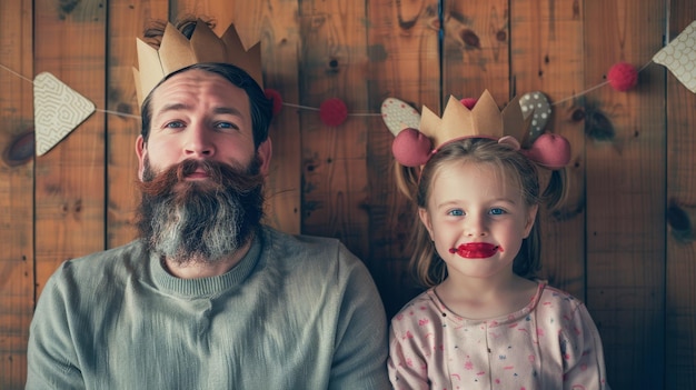 Photo the father and daughter fun