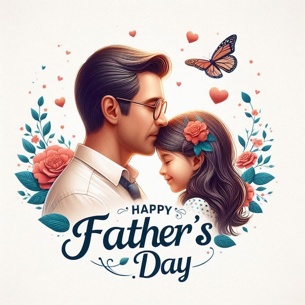 a father and daughters day poster for fathers day