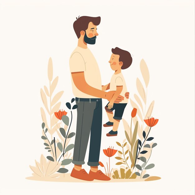 Photo a father day illustration