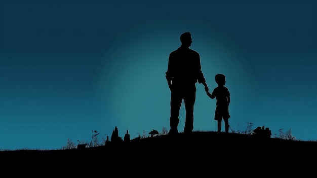 Father's Day Background Illustration AI GenerativexA