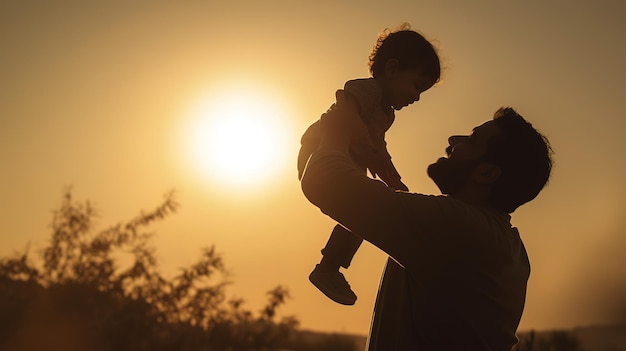 Father's Day Father with his child Generative ai