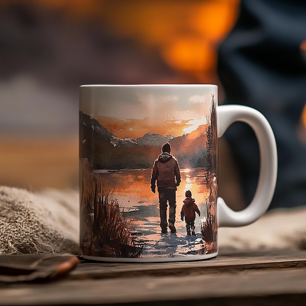 Father and Son Printed Tea Mug