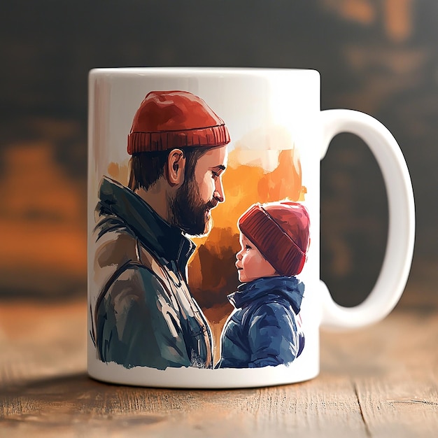 Father and Son Printed Tea Mug