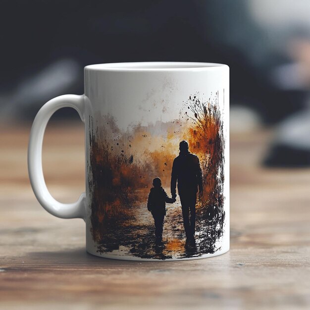 Father and Son Printed Tea Mug