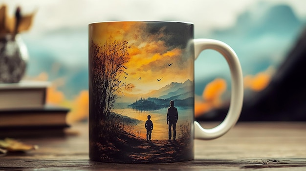 Father and Son Printed Tea Mug