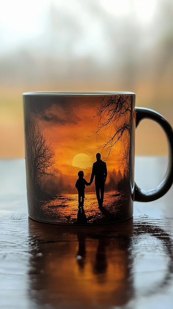 Father and Son Printed Tea Mug