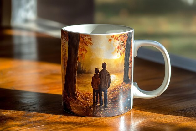 Father and Son Printed Tea Mug