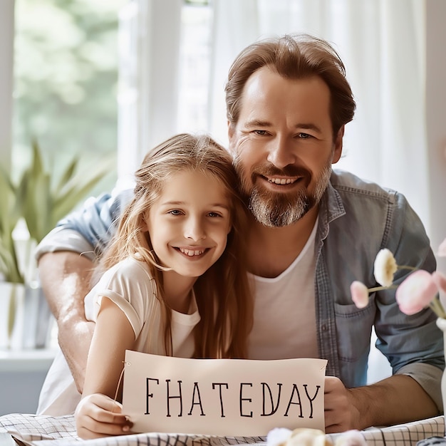 Fathers Day Banner with Real Picture