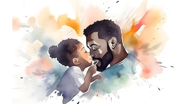 Fathers Day concept with father and his child