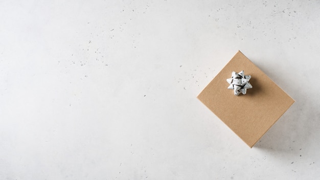 Fathers day concept with gift box on white background