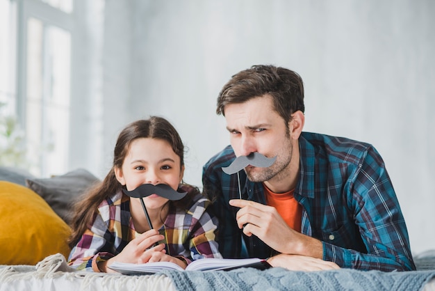 Photo fathers day concept with moustache