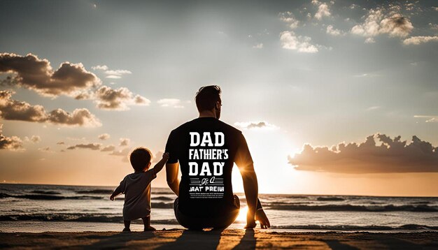 Fathers day dad typography quotes tshirt design premium file