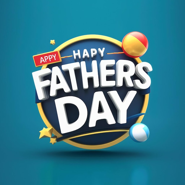 fathers day logo design illustration for social media father day icon poster banner fatherday