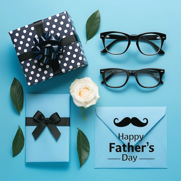 Fathers Day social media banner or Instagram post design concept