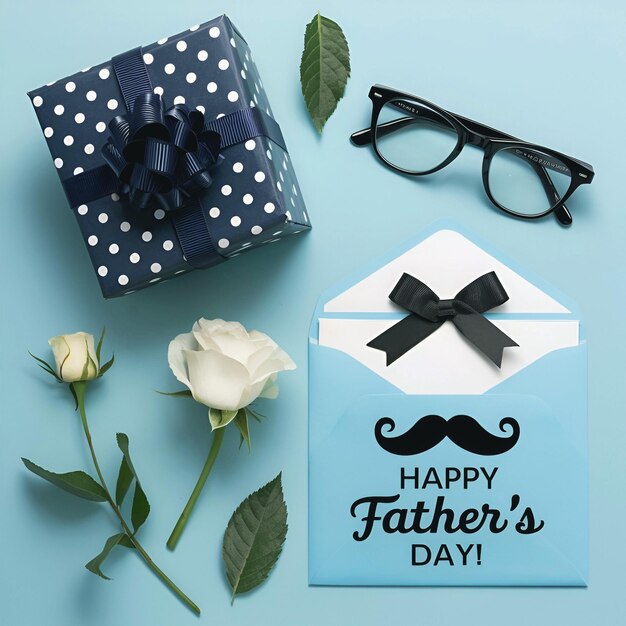 Fathers Day social media banner or Instagram post design concept