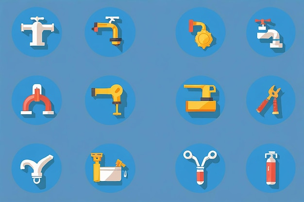 Photo faucet vector icon illustration of construction tools iconset