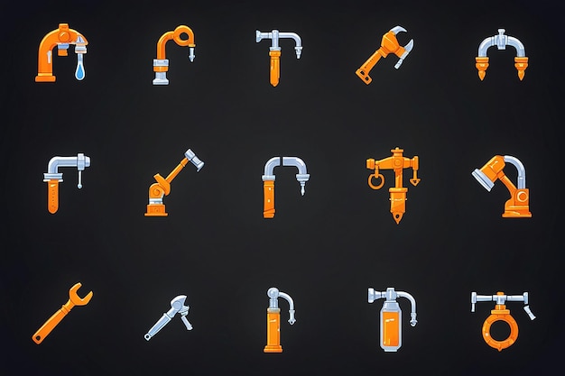 Photo faucet vector icon illustration of construction tools iconset