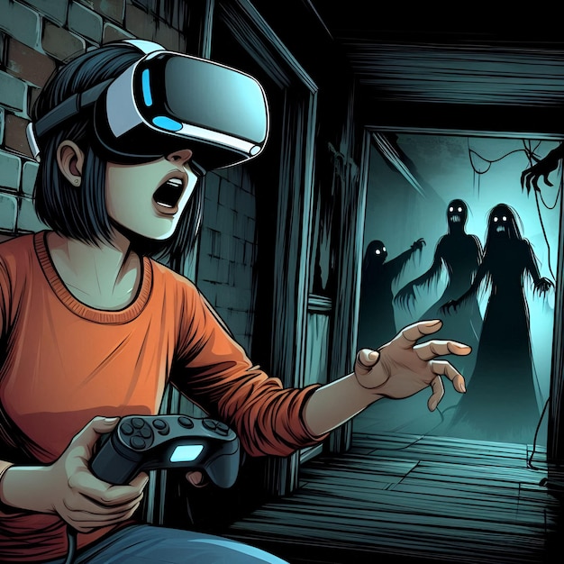 Photo fear in virtual reality navigating horror and heartpounding thrills